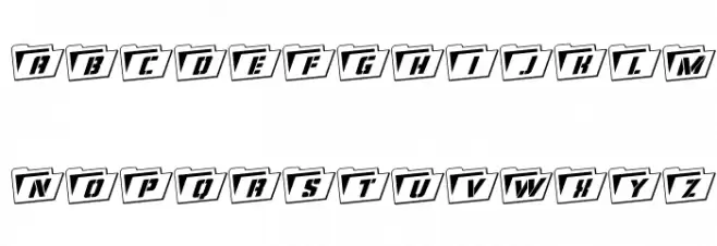 Eyes Only Outline Rotalic 字体 大写