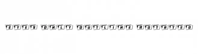 Eyes Only Outline Rotated  Frei Schriftart Herunterladen