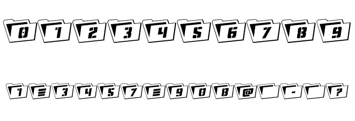 Eyes Only Outline Rotated Font OTHER CHARS