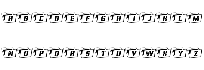 Eyes Only Outline Rotated Font LOWERCASE