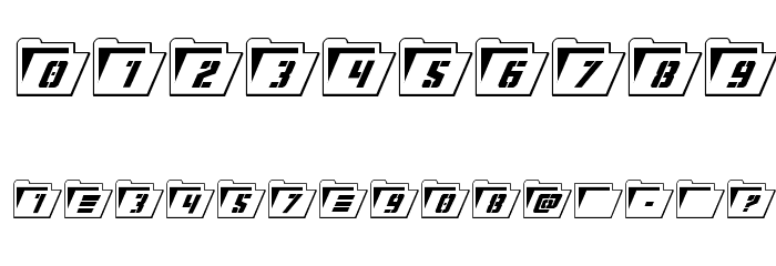 Eyes Only Outline Semi-Condensed Italic Font OTHER CHARS