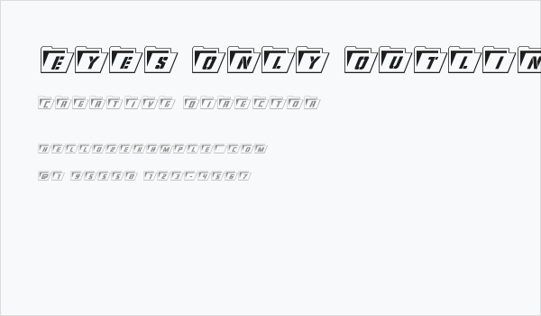 Eyes Only Outline Semi-Condensed Italic Business Card