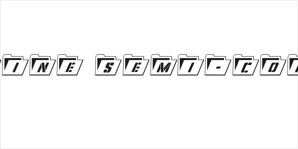 Eyes Only Outline Semi-Condensed Italic Logo