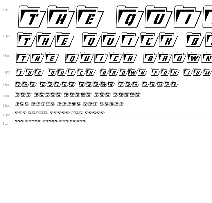 Eyes Only Outline Semi-Condensed Italic Waterfall