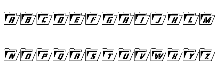 Eyes Only Outline Semi-Condensed Italic Font LOWERCASE