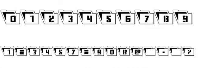 Eyes Only Outline Semi-Condensed Leftalic Font OTHER CHARS