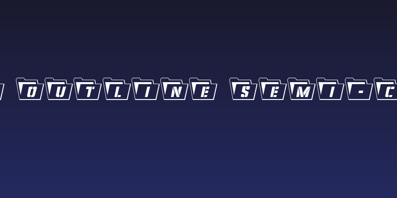 Eyes Only Outline Semi-Condensed Social Header