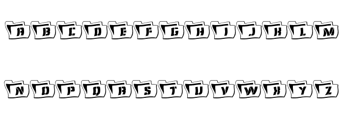 Eyes Only Outline Wavy 2 Font LOWERCASE