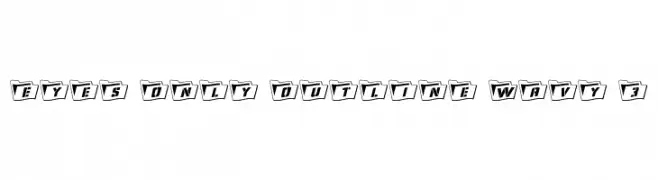 Eyes Only Outline Wavy 3  Fuentes Gratis Descargar