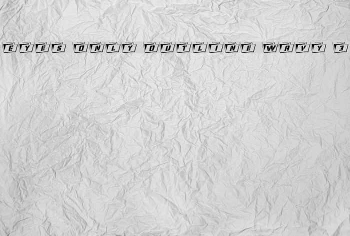 Eyes Only Outline Wavy 3 Example 2