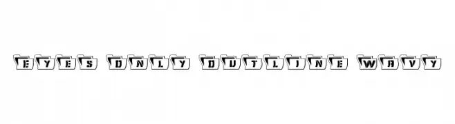 Eyes Only Outline Wavy  Frei Schriftart Herunterladen