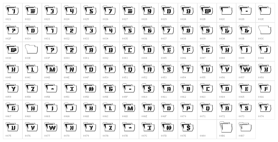 Eyes Only Outline Wavy Character Map