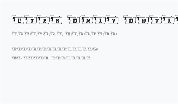 Eyes Only Outline Wavy Business Card