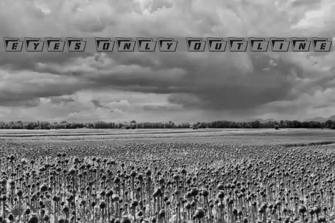 Eyes Only Outline Font examples