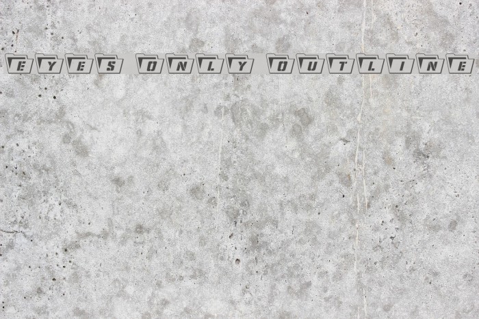 Eyes Only Outline Font examples
