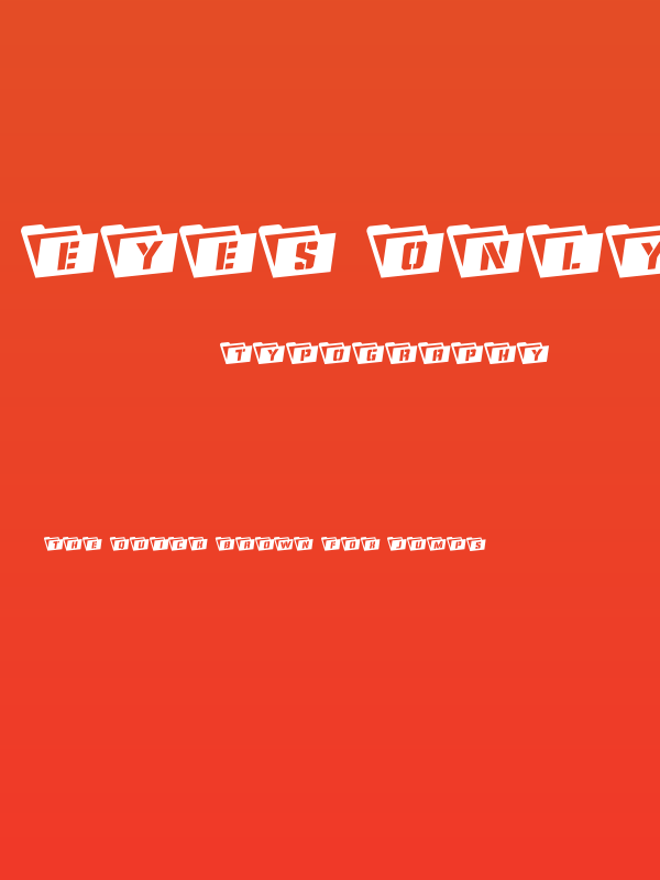 Eyes Only Rotated Poster