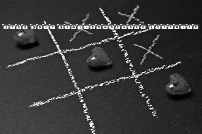 Eyes Only Semi-Condensed Leftalic Font examples