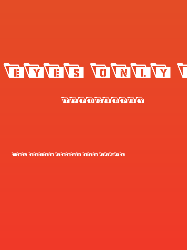 Eyes Only Semi-Condensed Leftalic Poster