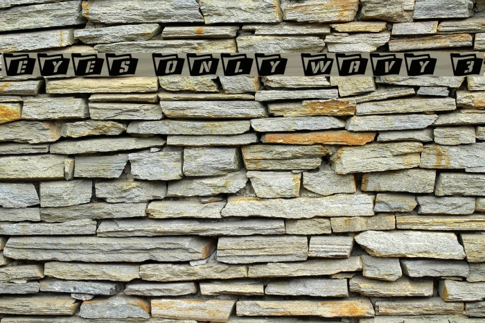 Eyes Only Wavy 3 Font examples