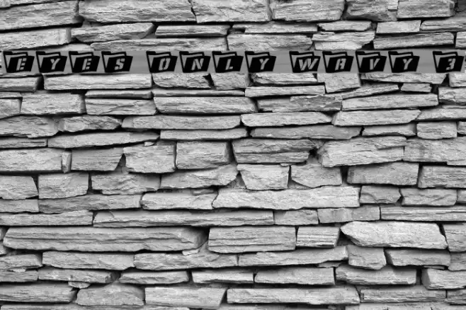 Eyes Only Wavy 3 Font examples