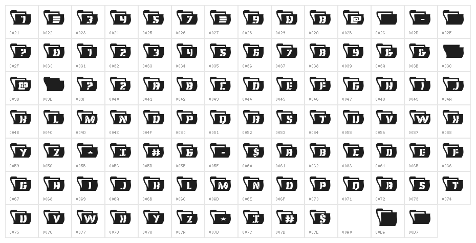 Eyes Only Wavy Character Map