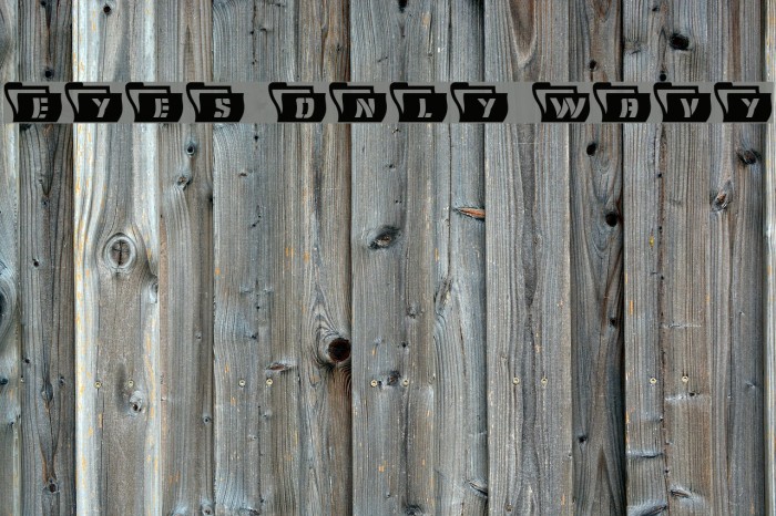 Eyes Only Wavy Font examples