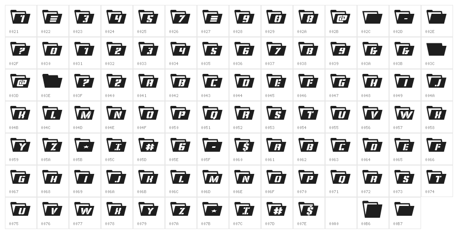Eyes Only Character Map