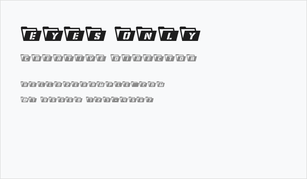 Eyes Only Business Card