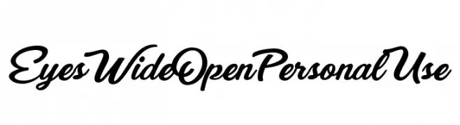 Eyes Wide Open Personal Use  تنزيل الخطوط