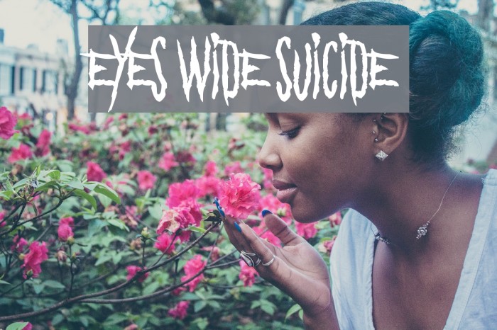 Eyes Wide Suicide Font examples