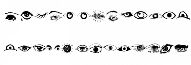 Eyes फ़ॉन्ट अपरकेस