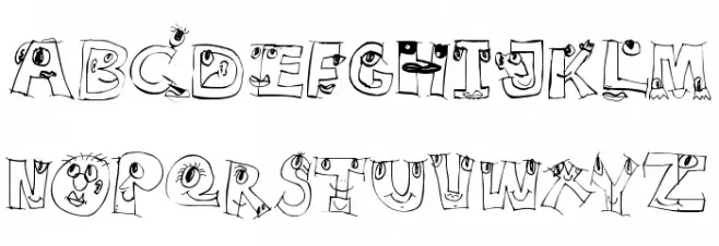 EyesAlphabet フォント 大文字