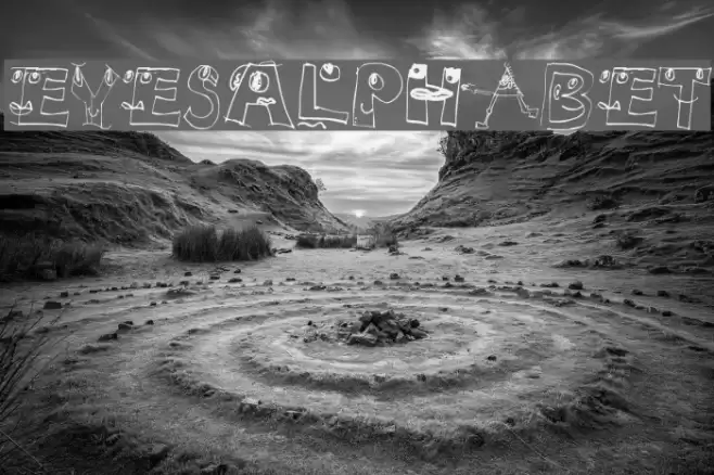 EyesAlphabet Font examples