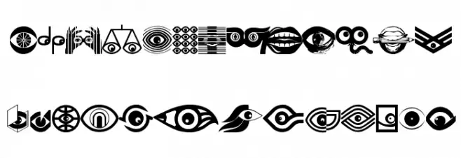 EyesAugenMouth Schriftart Groß