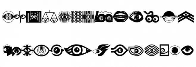 EyesAugenMouth خط أحرف صغيرة