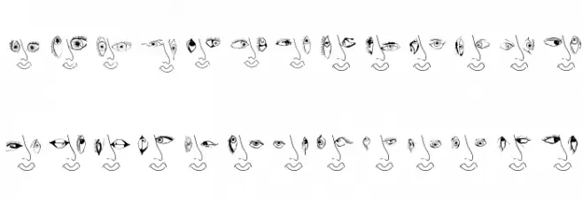 EyesNoseMouth Шрифта ВЕРХНИЙ
