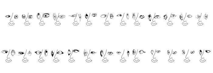 EyesNoseMouth Font LOWERCASE