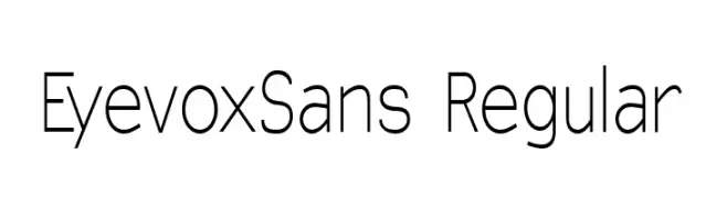 EyevoxSans Regular  Frei Schriftart Herunterladen