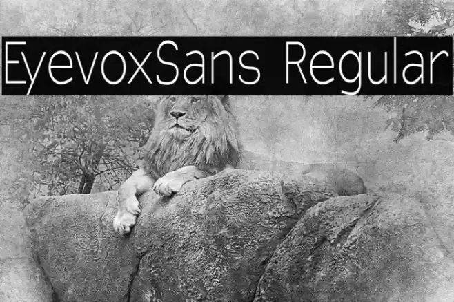 EyevoxSans Regular Fonte examples