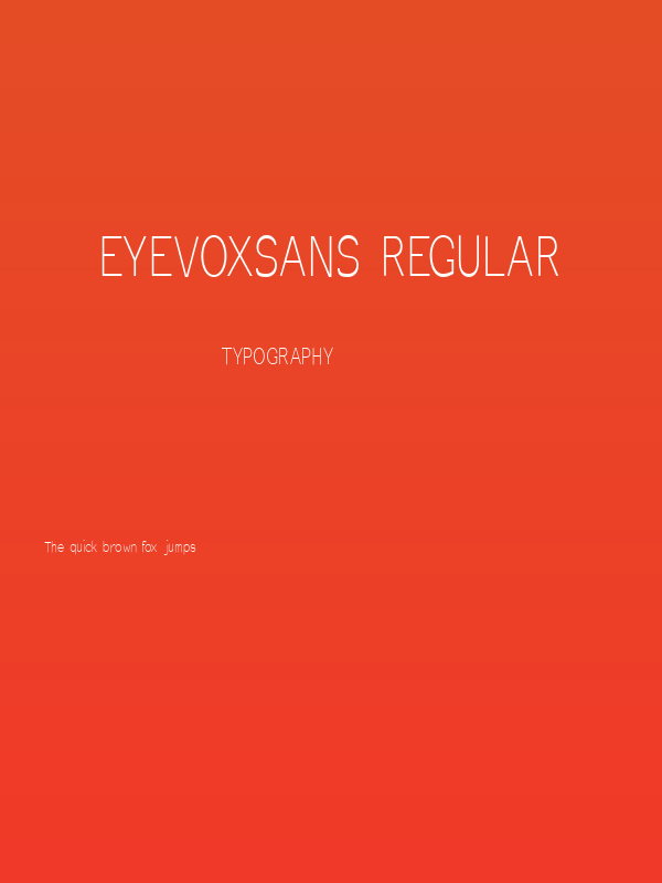 EyevoxSans Regular Poster