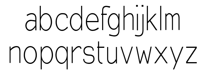 EyevoxSans Regular Font LOWERCASE