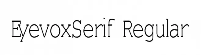 EyevoxSerif Regular  تنزيل الخطوط