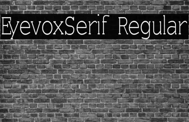 EyevoxSerif Regular Fonte examples