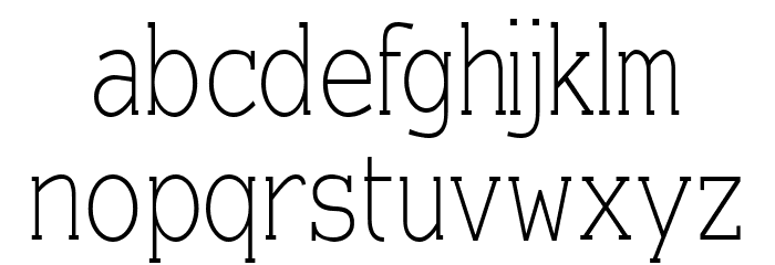 EyevoxSerif Regular Font LOWERCASE