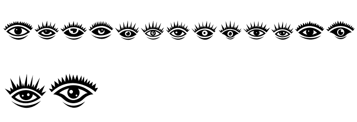 Eyez Regular Font OTHER CHARS