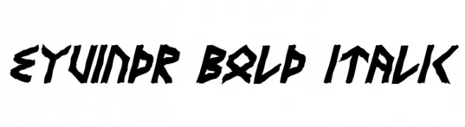 Eyvindr Bold Italic  免费字体下载
