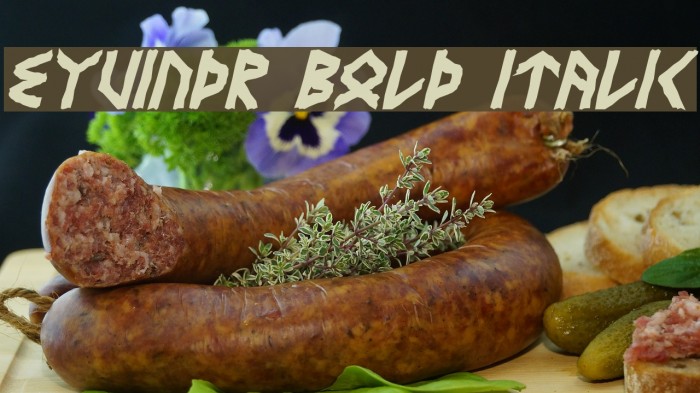 Eyvindr Bold Italic Font examples