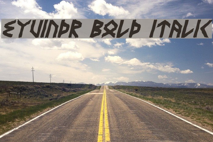 Eyvindr Bold Italic Font examples
