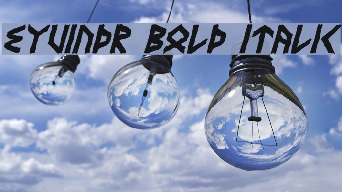 Eyvindr Bold Italic Font examples