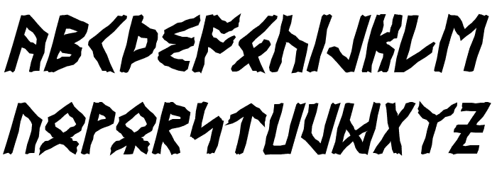 Eyvindr Bold Italic Font LOWERCASE